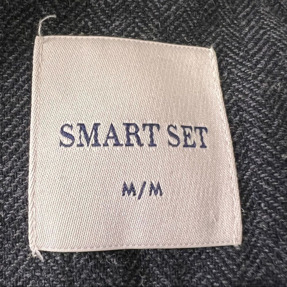𝅺SMART Set Grey & Black Wool Blazer Size M - Picture 10 of 11